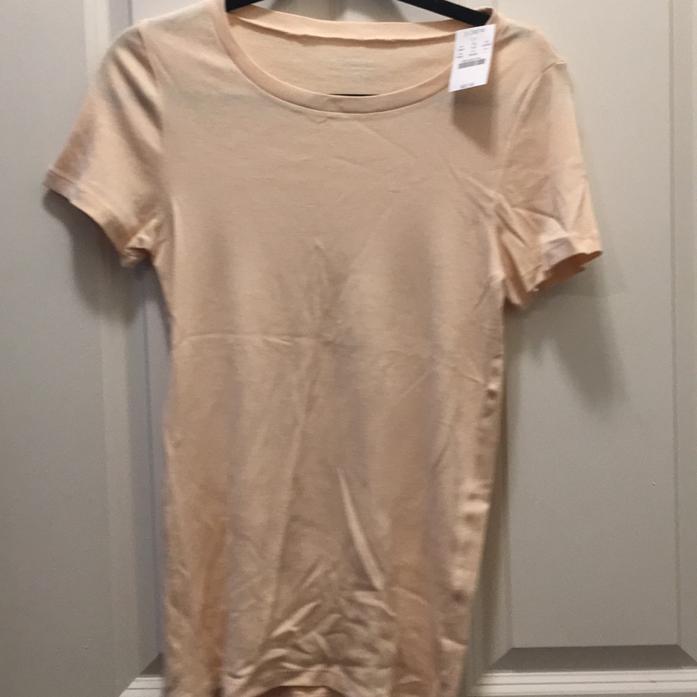 J.Crew Perfect Fit Tee Large L Peach Blush NWT